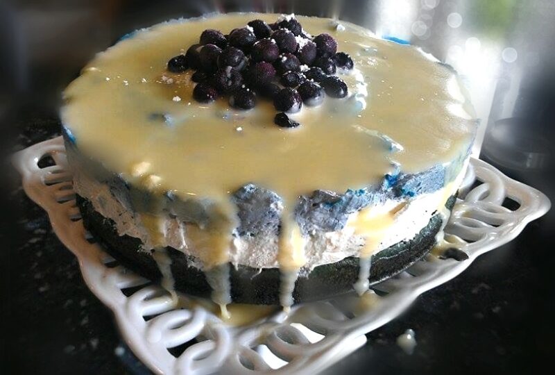 Triple Layer Blue and White Mousse Cake - specially for Yom Haatzamut - Israel's Independence Day
