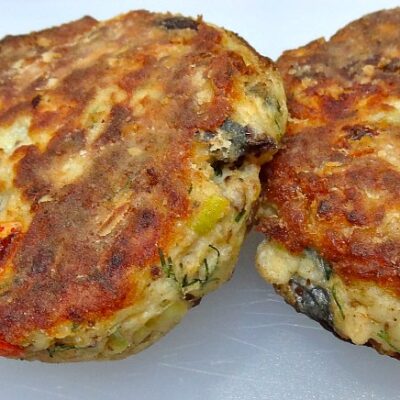 blue fish cakes