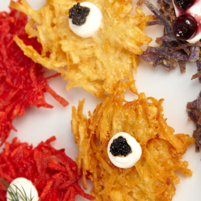 Blue Potato Latkes