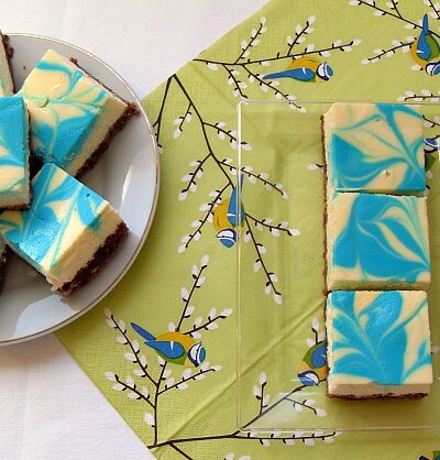 blue swirl cheesecake