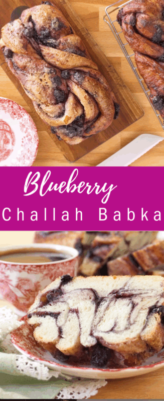 Blueberry Challah Babka pin