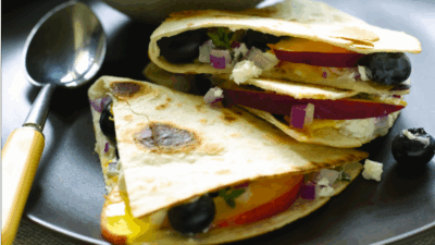 Blueberry Cheese Quesadilla