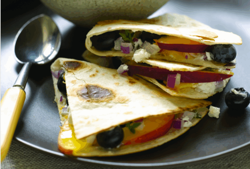 Blueberry Cheese Quesadilla