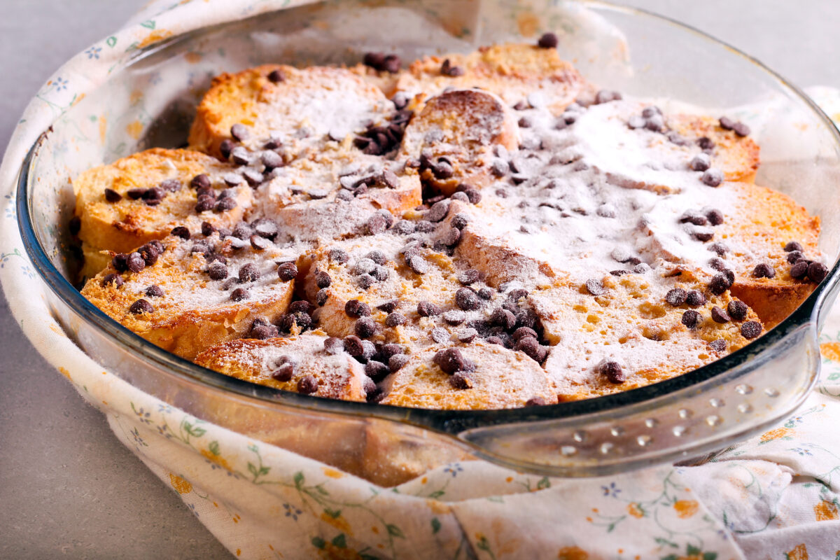 Boozy Make Ahead Chocolate Bread Pudding