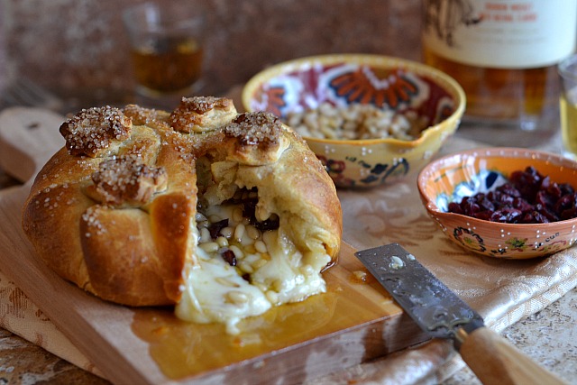 Bourbon Pine Nut Camembert en Croute
