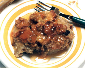 Bread Pudding & Brandy Apricot Sauce