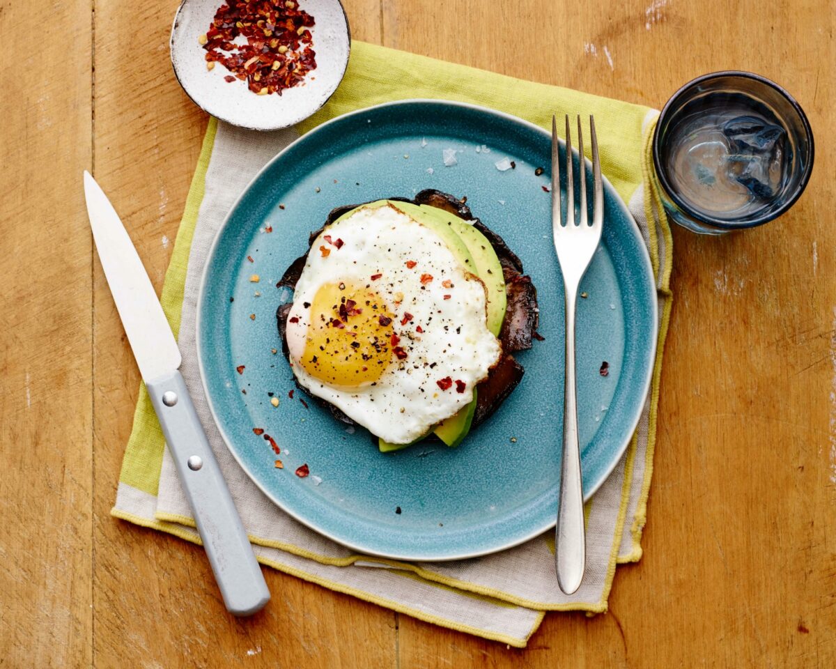 Breakfast Portobello Eggs horizontal