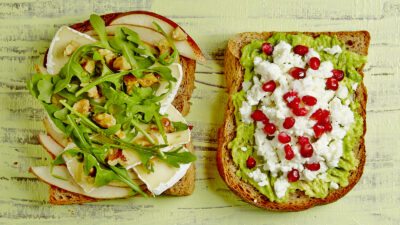 OPEN FACED BREAKFAST SANDWICHES