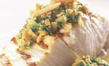 Broiled Fish with Orange Almond Cilantro Salsa