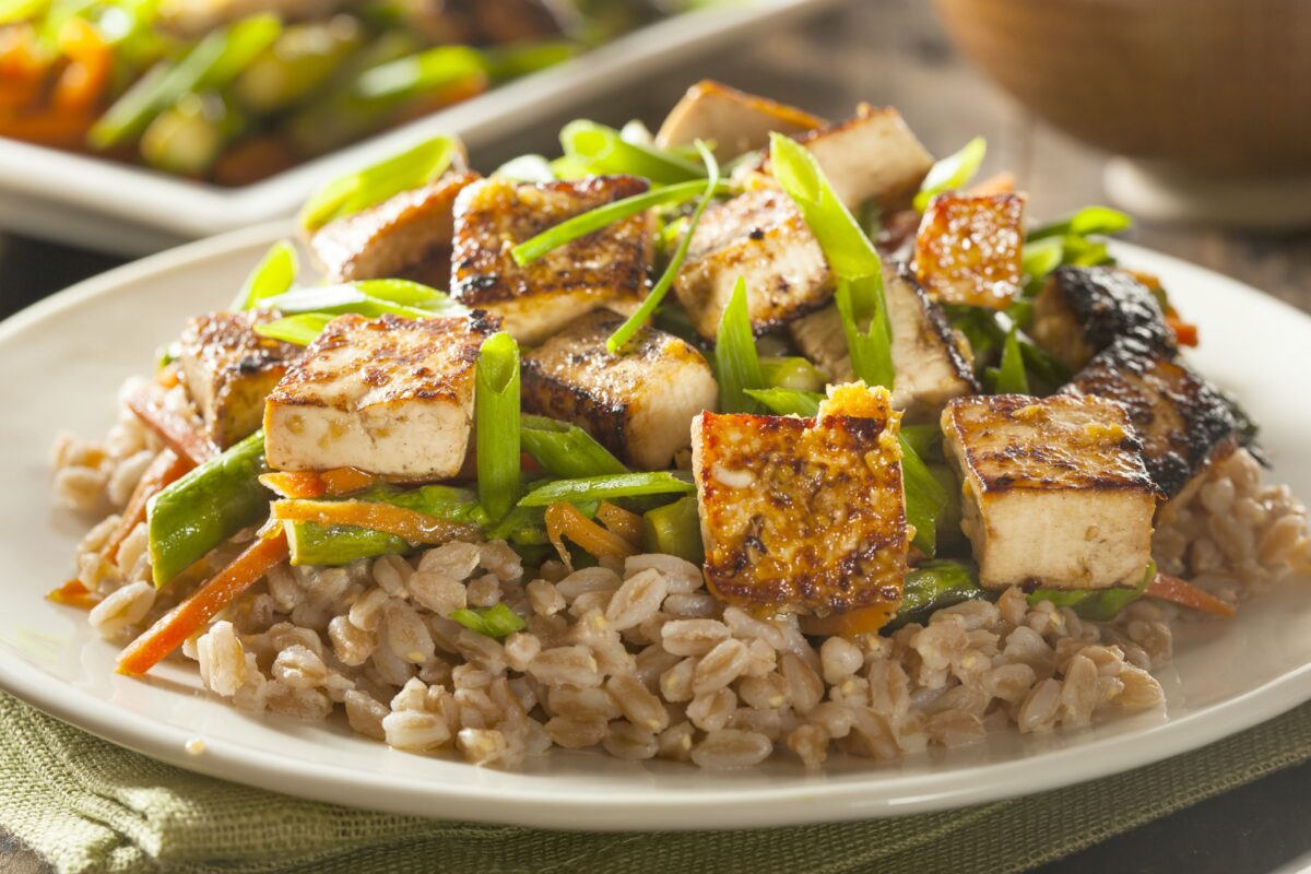 Tofu and Vegetable Stir Fry with Brown Rice
