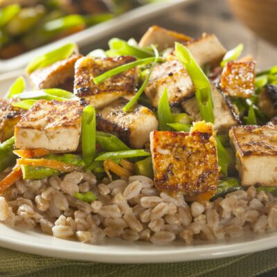 Tofu and Vegetable Stir Fry with Brown Rice