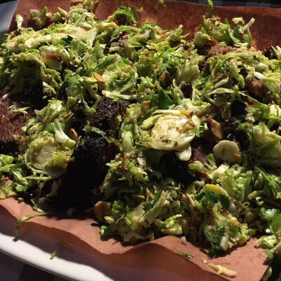 Brussels Sprout Salad with Mustard and Toasted Almonds