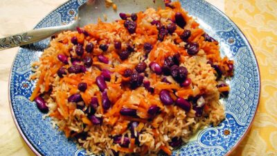 Bukharian Pilaf with Kidney Beans pulah