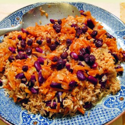 Bukharian Pilaf with Kidney Beans pulah