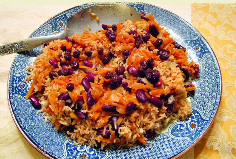 Bukharian Pilaf with Kidney Beans pulah