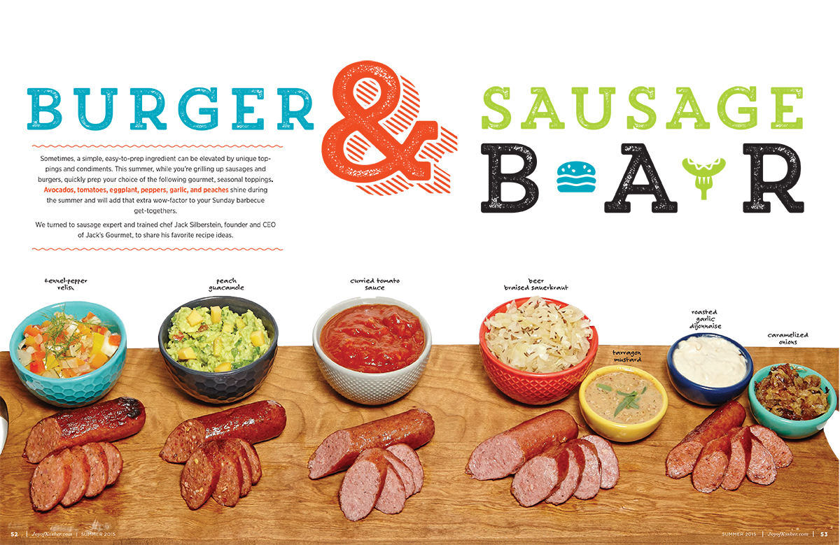 Burger and Sausage Bar Spread