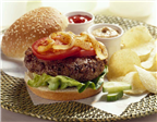 Burgers with Grilled Onions