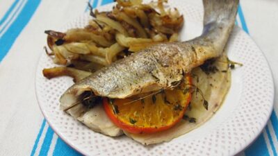 Roasted Branzino with Citrus and Caramelized Fennel