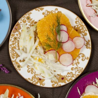 Cabbage Fennel Radish and Orange Salad