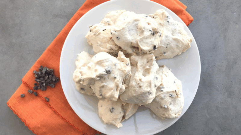 cacao nib meringues