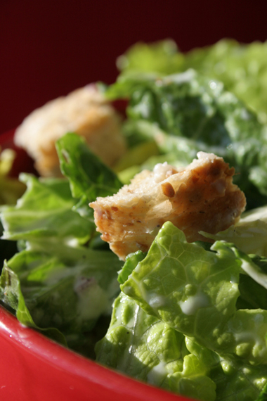Caesar-Style Salad With Whole Wheat Croutons