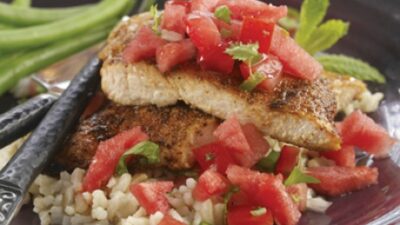 Cajun Chicken with Watermelon Mint Salsa