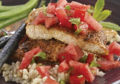Cajun Chicken with Watermelon Mint Salsa