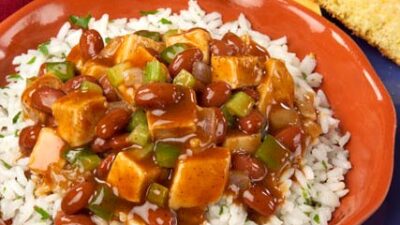 Cajun Style Red Beans and Rice with Turkey