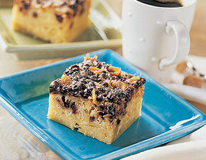 Cappuccino Kugel with Cabot Peach Yogurt,