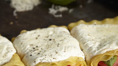 caprese lasagna rolls long