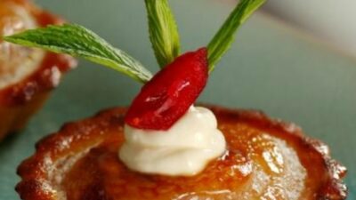 Caramelised Lemon & Cranberry Tarts