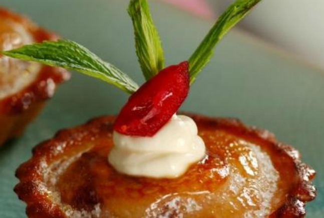 Caramelised Lemon & Cranberry Tarts