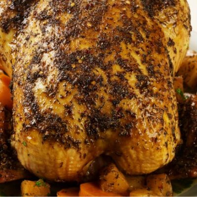 Caribbean Roast Chicken with Pineapple and Sweet Potatoes Recipe