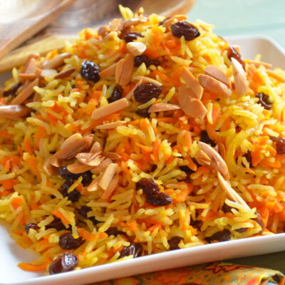 carrot and raisin basmati rice