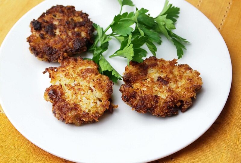 Cauliflower-SAlami-latkes