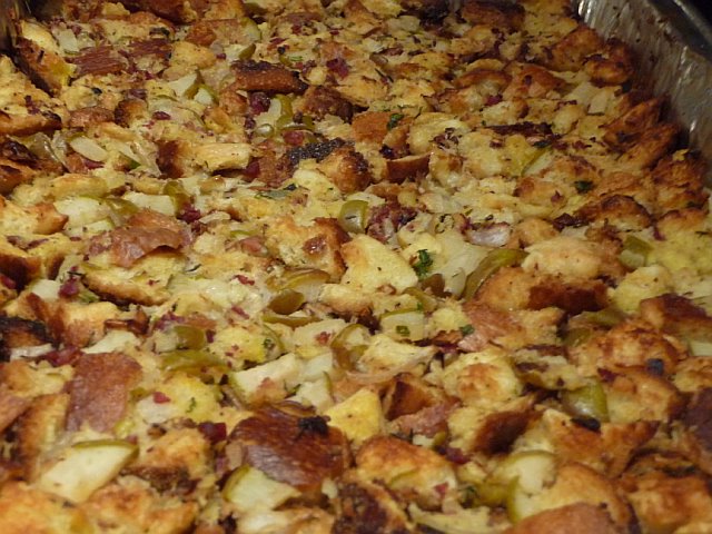 Chanterelle and Pear Bread Stuffing
