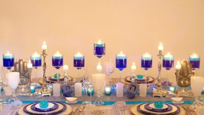 Chanukah Menorah Table