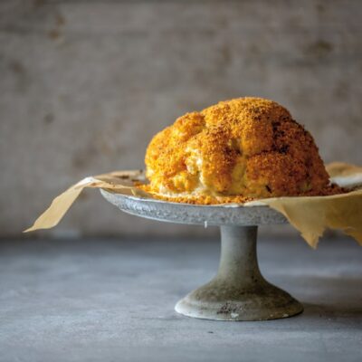 Cheese Filled Cauliflower Coated in Crispy Bread Crumbs