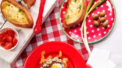 Cheese Omelet Stuffed Bread Rolls