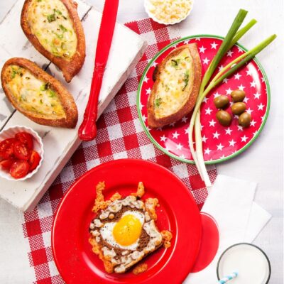 Cheese Omelet Stuffed Bread Rolls