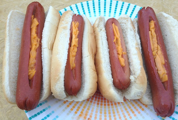 Cheese Stuffed Hot Dogs