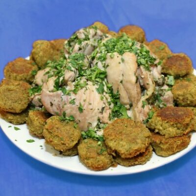 chicke and falafel