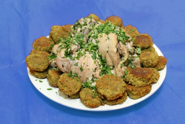 chicke and falafel