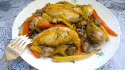 chicken and leeks