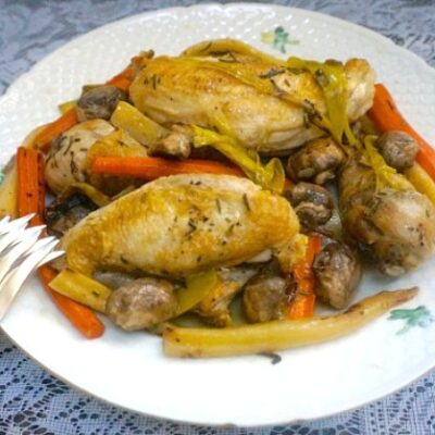 chicken and leeks