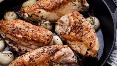 chicken and onions