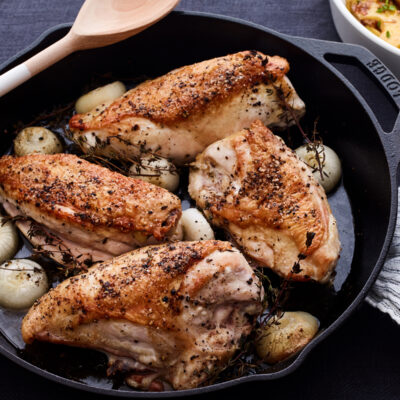 chicken and onions