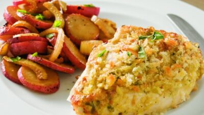 Chicken Breasts Roasted with New Potatoes and Fennel
