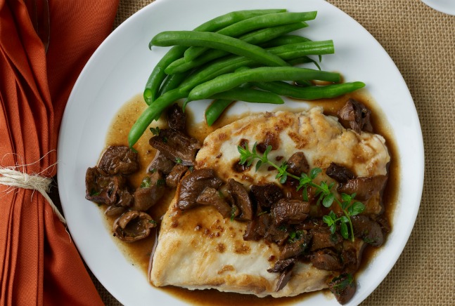 Chicken Paillards with Porcini-Cider Sauce
