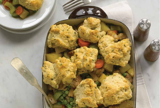 Chicken Pot Pie with Herbed Drop Biscuits